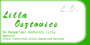 lilla osztovics business card